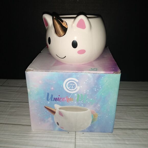 Be Majestic Ceramic Unicorn Coffee Tea Mug With Rainbow Colored Handle - Picture 5 of 9